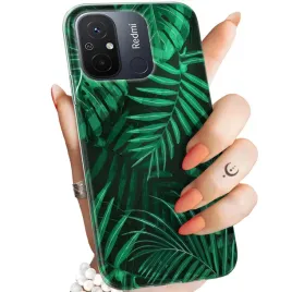 etui-do-xiaomi-redmi-12c-wzory-liscie-lisciaste-natura-obudowa-pokrowiec