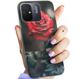 etui-do-xiaomi-redmi-12c-wzory-roza-z-roza-rose-obudowa-pokrowiec-case