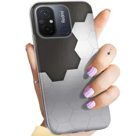 etui-do-xiaomi-redmi-12c-wzory-szare-metallic-grey-obudowa-pokrowiec-case