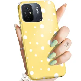 etui-do-xiaomi-redmi-12c-wzory-kropki-grochy-bokeh-dots-obudowa-pokrowiec