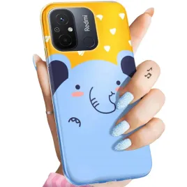 etui-do-xiaomi-redmi-12c-wzory-slon-slonie-sloniki-obudowa-pokrowiec-case