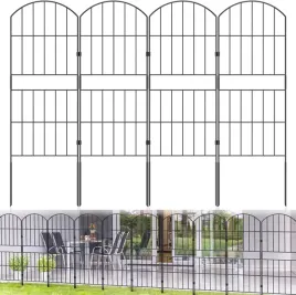 ogrodzenie-ogrodowe-metalowe-310x85-cm-czarne-10-paneli-plotek-do-ogrodu