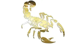 wycinana-naklejka-skorpion-zloty-chrom
