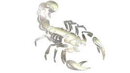 wycinana-naklejka-skorpion-chrom