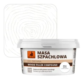 Zdjęcie produktu Masa szpachlowa do drewna BIAŁA 250g DRAGON