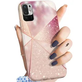 etui-do-xiaomi-redmi-note-10-5g-wzory-rozowe-zloto-roz-obudowa-pokrowiec