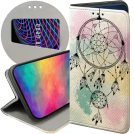 etui-z-klapka-do-xiaomi-redmi-note-7-wzory-boho-lapacz-snow-piora-futeral
