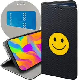 etui-z-klapka-do-oppo-a91-wzory-usmiech-smile-emoji-futeral-pokrowiec-case