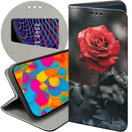 etui-z-klapka-do-xiaomi-redmi-note-7-wzory-roza-z-roza-rose-futeral-case