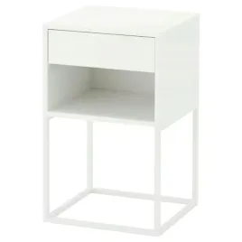 ikea-vikhammer-stolik-nocny-bialy-40x39-cm