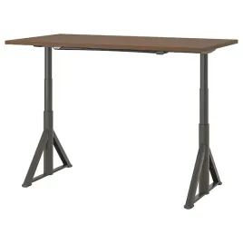 ikea-idasen-biurko-brazowy-ciemnoszary-160x80-cm