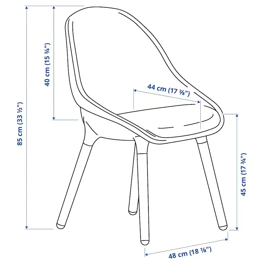 ikea-baltsar-krzeslo-czarny-stan-nowy