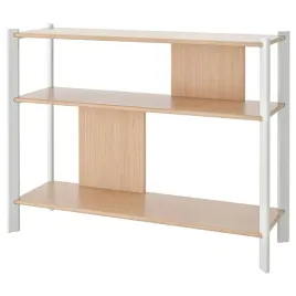 ikea-jattesta-stolik-bialy-jasny-bambus-95x30-cm