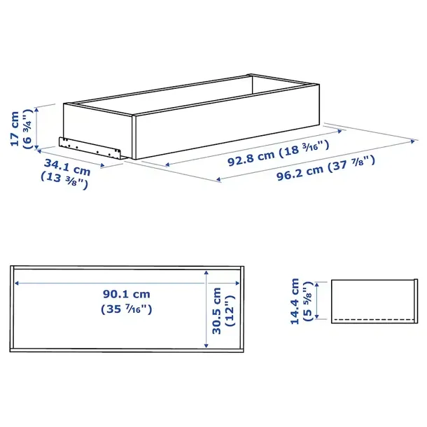 ikea-komplement-szuflada-dab-bejcowany-100x35-cm-marka-ikea