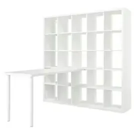 ikea-kallax-lagkapten-biurko-regal-bialy