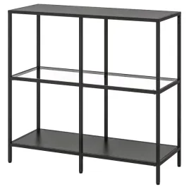 ikea-vittsjio-regal-czarnybraz-szklo-100x93-cm