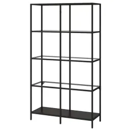 ikea-vittsjo-regal-czarnobraz-szklo-100x175-cm