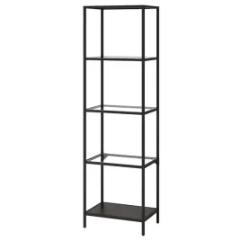 ikea-vittsjo-regal-czarnobraz-szklo-51x175-cm