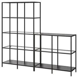 ikea-vittsjo-regal-czarnybraz-szklo-200x36x175-cm