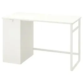 ikea-larande-biurko-z-wysuwana-szafka-bialy-120x58