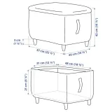 ikea-oskarshamn-podnozek-gunnared-czarnoszary-stan-nowy
