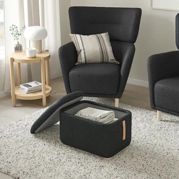 ikea-oskarshamn-podnozek-gunnared-czarnoszary