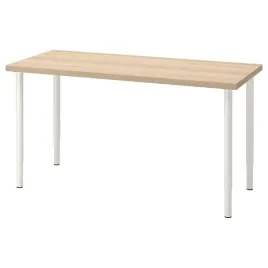 ikea-lagkapten-olov-biurko-dab-bejc-bialy-140x60cm