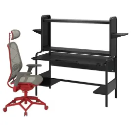ikea-fredde-styrspel-biurko-i-krzeslo-czerwony