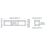 ikea-hemnes-polka-scienna-biala-bejca-148x37-cm-stan-nowy