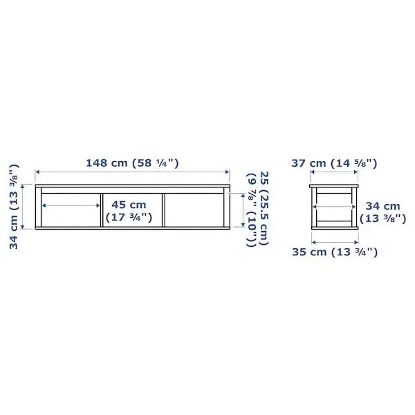 ikea-hemnes-polka-scienna-biala-bejca-148x37-cm-stan-nowy