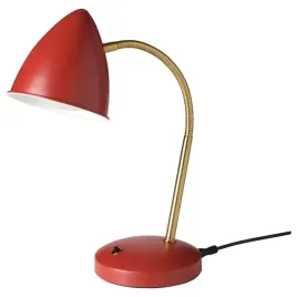ikea-isnalen-lampa-biurkowa-led-czerwony-mosiadz