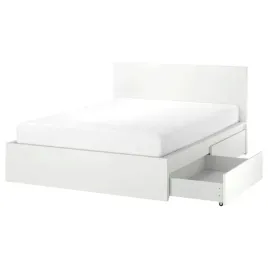 ikea-malm-rama-lozka-z-2-pojemnikami-bialy-140x200