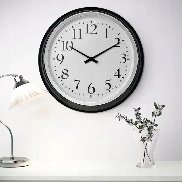 ikea-bravur-zegar-czarny-stan-nowy