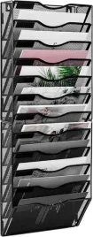 organizer-scienny-na-dokumenty-a4-metalowy-wiszacy-stojak-12kieszeni-czarny