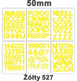 zolty-alfabet-i-cyfry-50mm-samoprzylepne-literki
