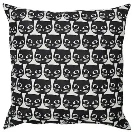 ikea-gerdie-poduszka-bialy-czarny-kot-40x40-cm