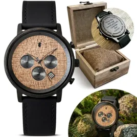 zegarek-meski-woodwear-skorzany-pasek-drewno-chronograf-pudelko-prezentowe