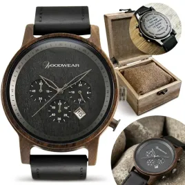 zegarek-meski-woodwear-skorzany-drewniany-chronograf-prezent-walentynkowy