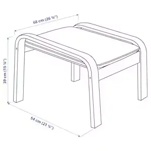 ikea-poang-podnozek-okl-dab-bejca-biala-hillared-stan-nowy
