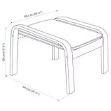 ikea-poang-podnozek-okl-dab-bejca-biala-hillared-stan-nowy