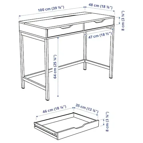 ikea-alex-biurko-bialy-100x48-cm-stan-nowy