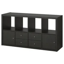ikea-kallax-regal-z-4-wkladami-czarnybraz-77x147cm