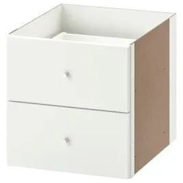 ikea-kallax-wklad-2-szufladami-polysk-bialy-33x33
