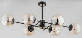 lampa-sufitowa-tanos-6xe14-czarna-zlote-kule-ball-alfa-62179