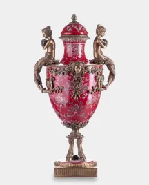 porcelanowa-amfora-okuta-brazem-bachanalia-czerwona