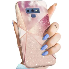 etui-do-samsung-galaxy-note-9-wzory-rozowe-zloto-roz-obudowa-pokrowiec-case