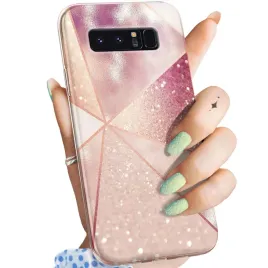 etui-do-samsung-galaxy-note-8-wzory-rozowe-zloto-roz-obudowa-pokrowiec-case