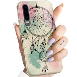 etui-do-huawei-p30-wzory-boho-lapacz-snow-piora-obudowa-pokrowiec-case