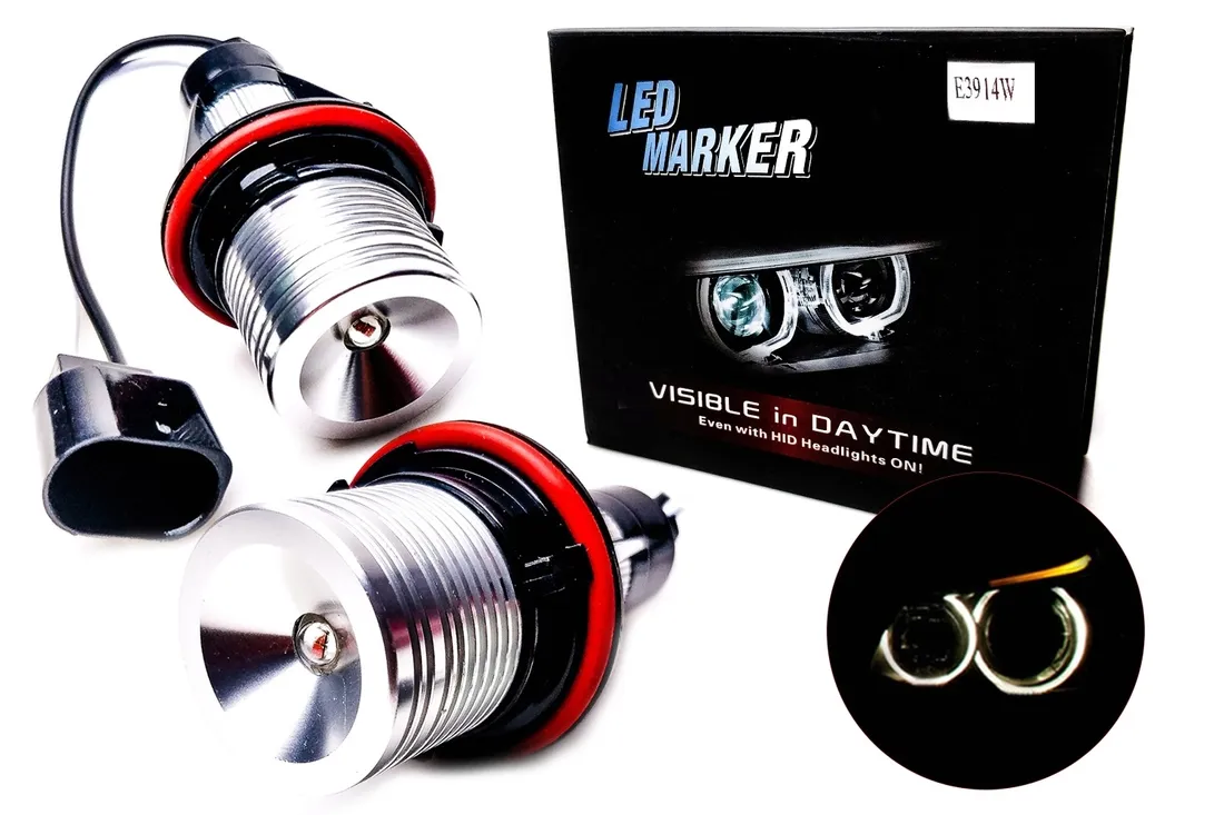 led-markery-biale-ringi-bmw-e39-e66-moc-14w-ledowe-stan-nowy