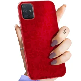 etui-do-samsung-galaxy-a71-wzory-czerwone-serca-roze-obudowa-pokrowiec-case